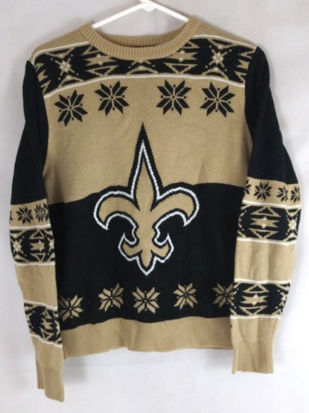 NFL Team Apparel New Orleans Saints Ugly Christmas Sweater Youth Large 14/16